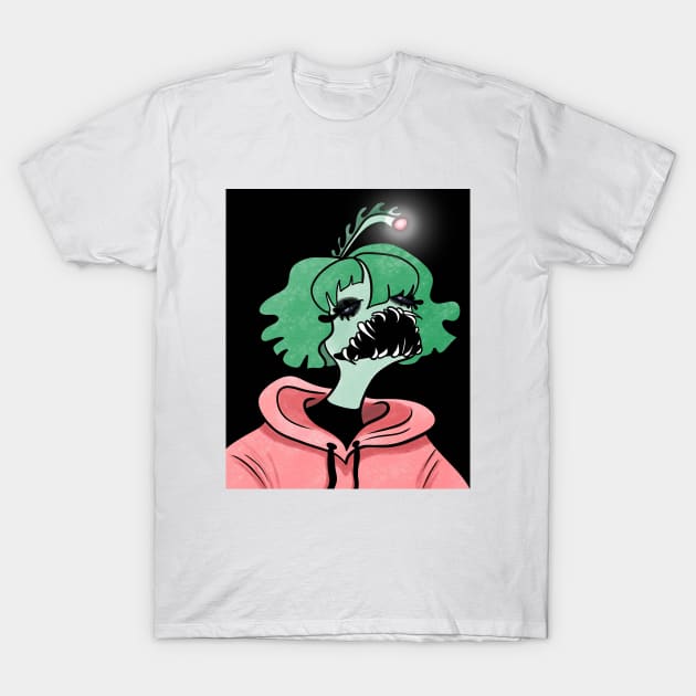 Sea Creature Girl (colored) T-Shirt by Mqed